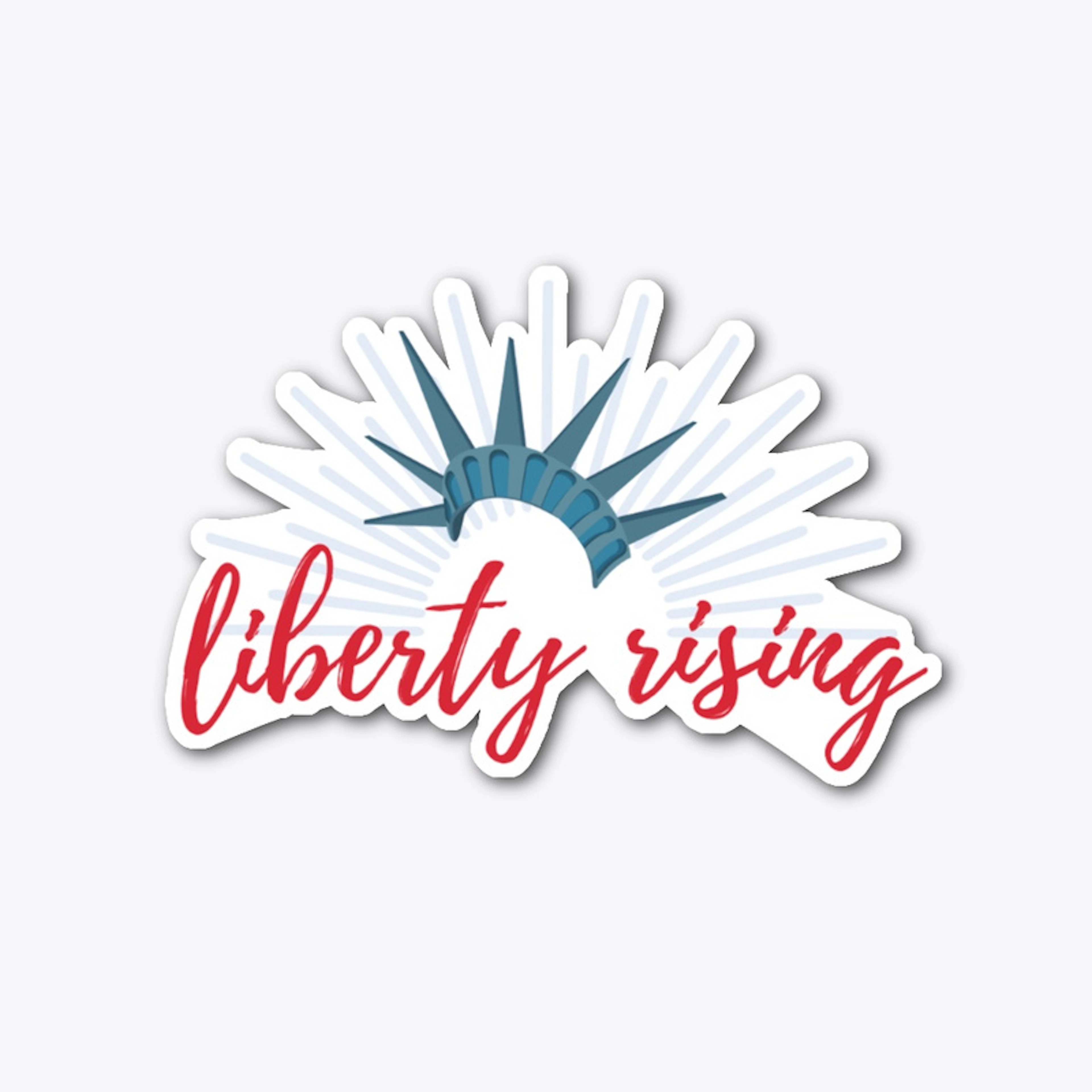 Liberty Rising on White